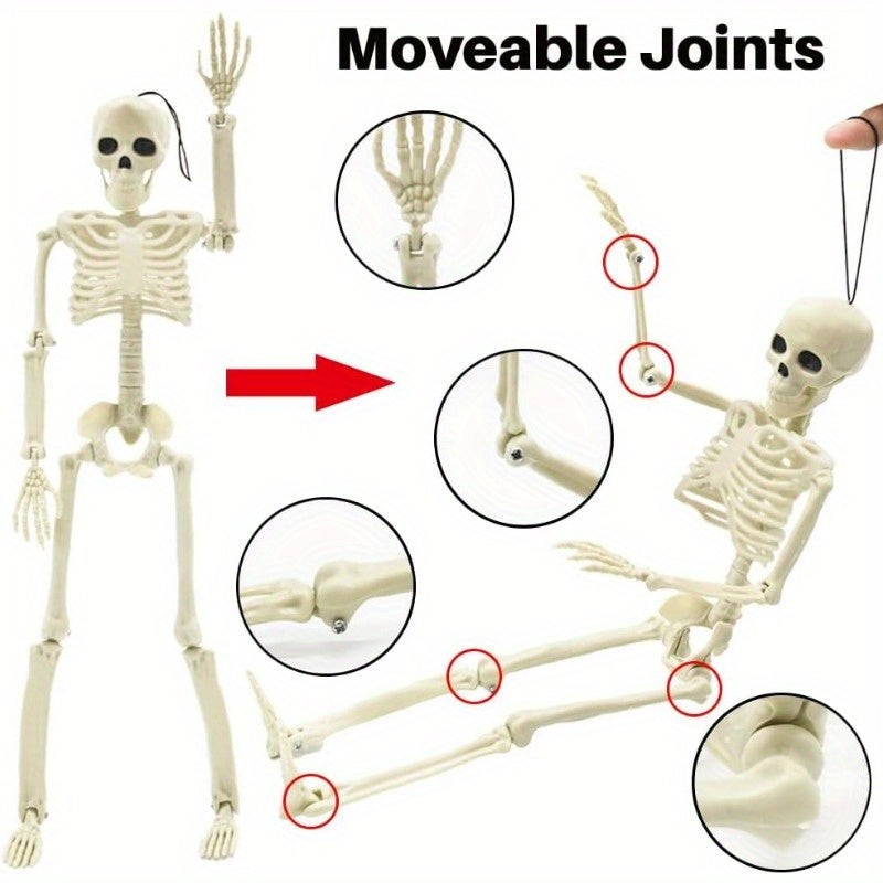 Halloween Skeleton Decorations with Posable Joints for Outdoor Creepy Decor