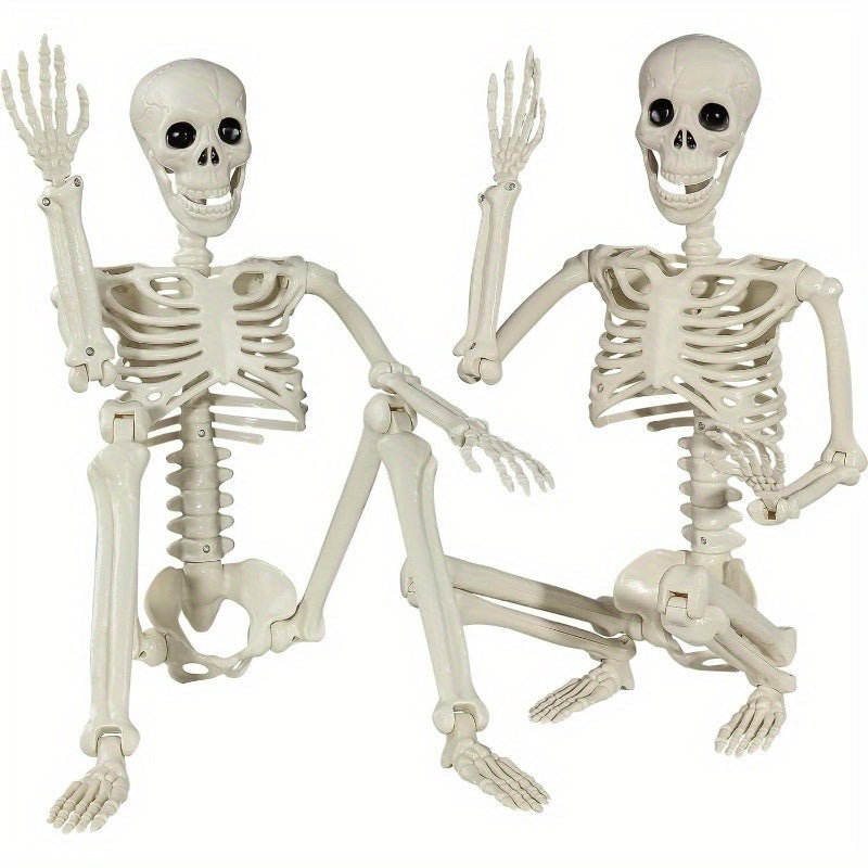 Halloween Skeleton Decorations with Posable Joints for Outdoor Creepy Decor