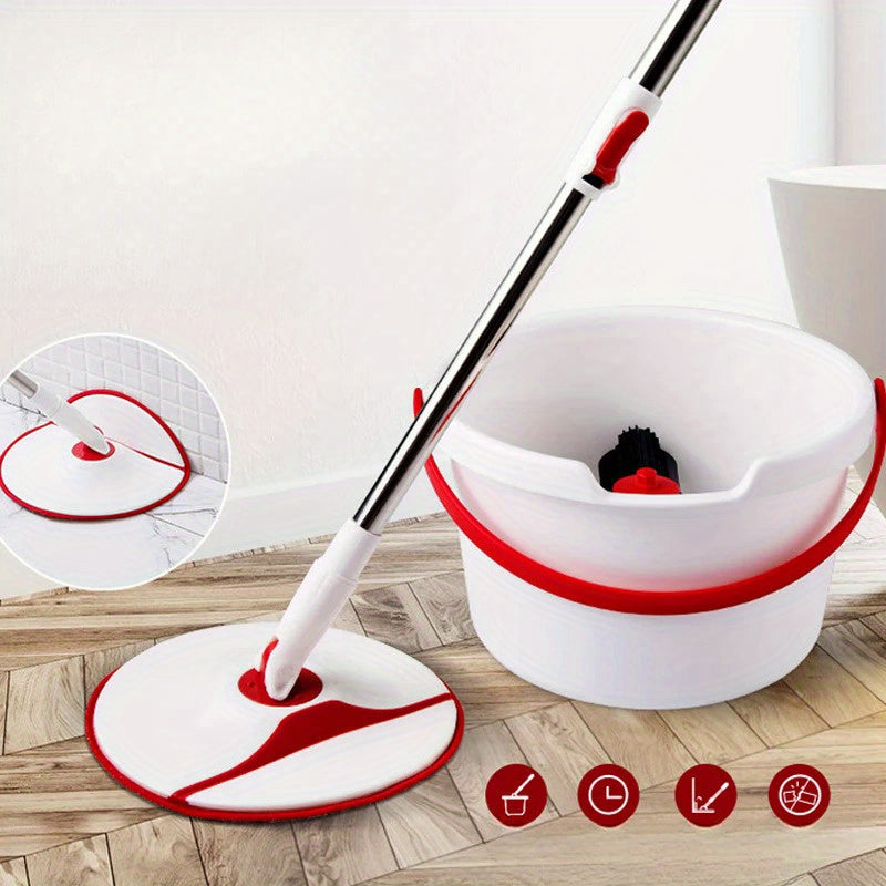 Microfiber Spin Mop va qopqog'li set, qo'lsiz siqish va suv ajratish bilan