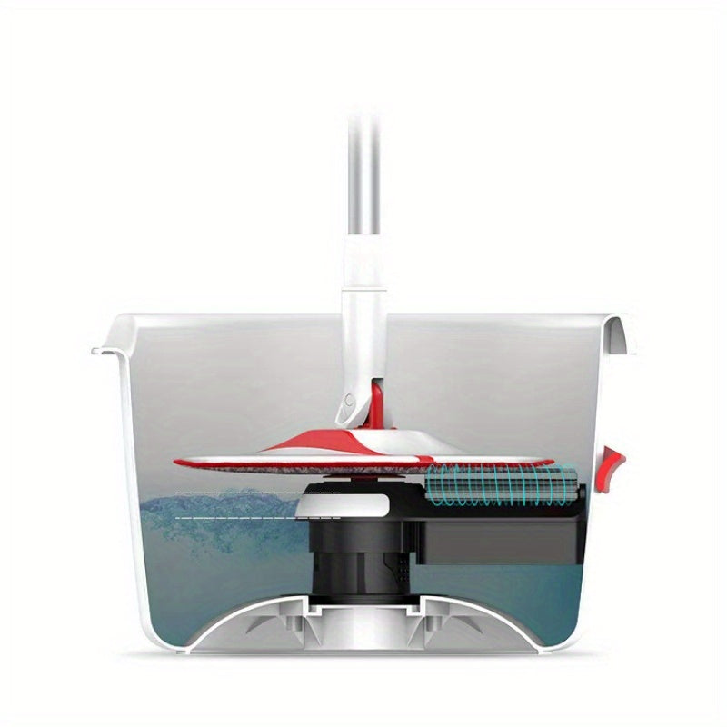 Microfiber Spin Mop va qopqog'li set, qo'lsiz siqish va suv ajratish bilan