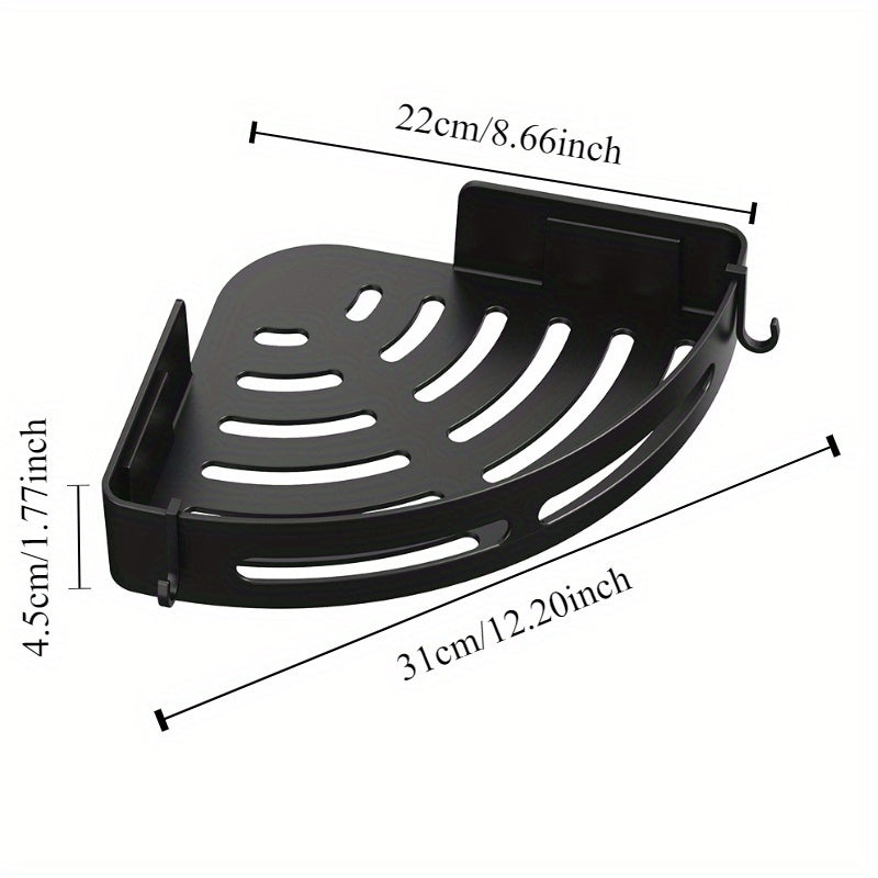 Triangle Corner Bathroom Shelf Space Saver for Shower Organizing Shampoo and Cosmetics
