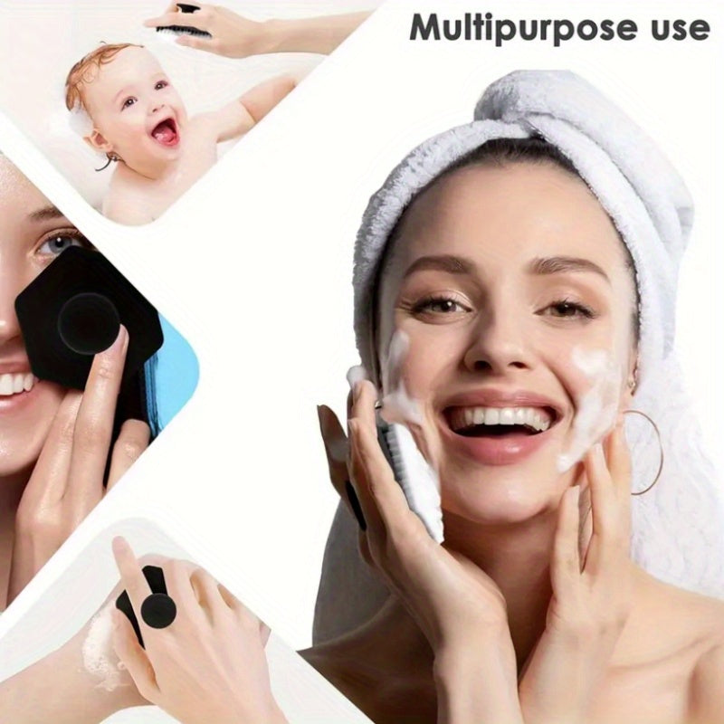 Cepillo de limpieza facial de silicona para mujer, exfoliación profunda de poros, masaje manual