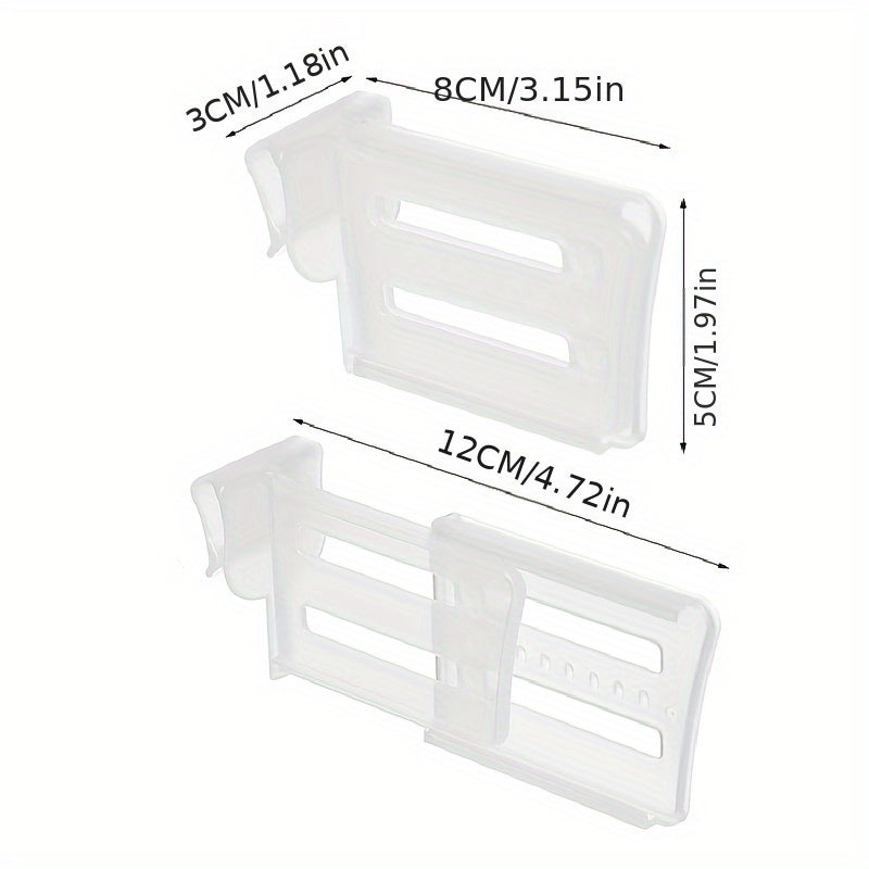 4-Piece Adjustable Refrigerator Organizer Set with Clear Storage Bins and Snap-On Dividers