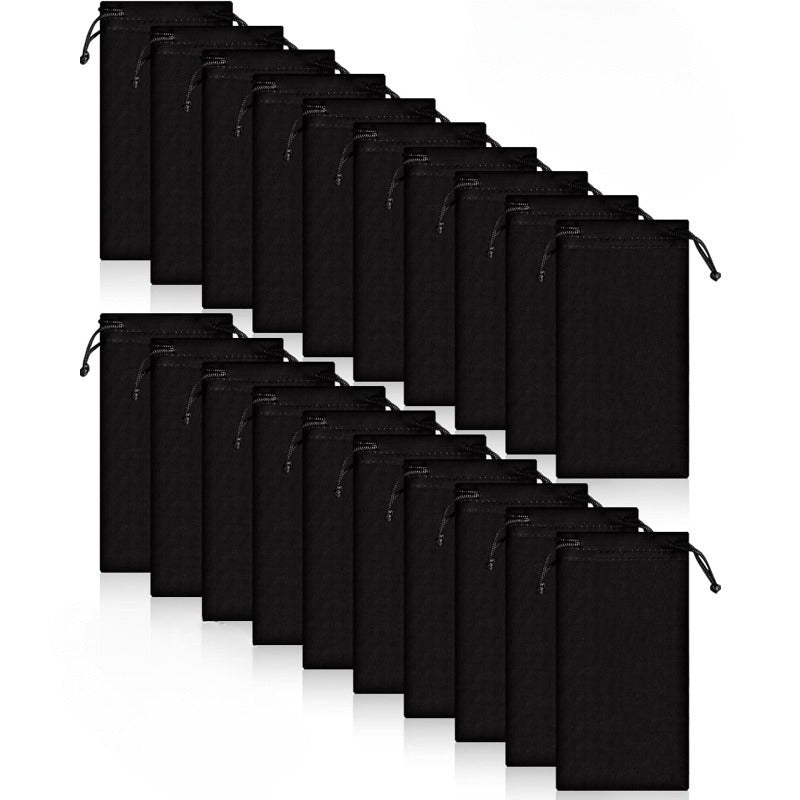 Защитите свои очки и аксессуары с помощью этого универсального набора из 40 мягких микрофибровых мешочков для очков и чехлов для солнцезащитных очков. Каждый мешочек оснащен шнурком для легкого доступа и дополнительной защиты.