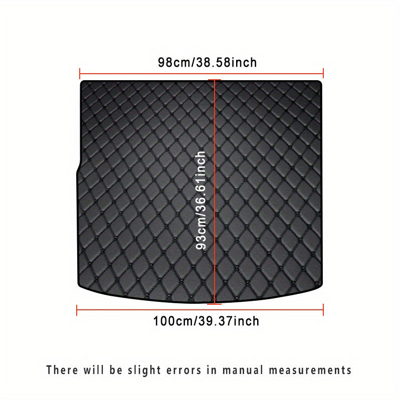 Cargo Liner for SUV Rear Trunk Mat Non-Slip Five-Layer PU Leather
