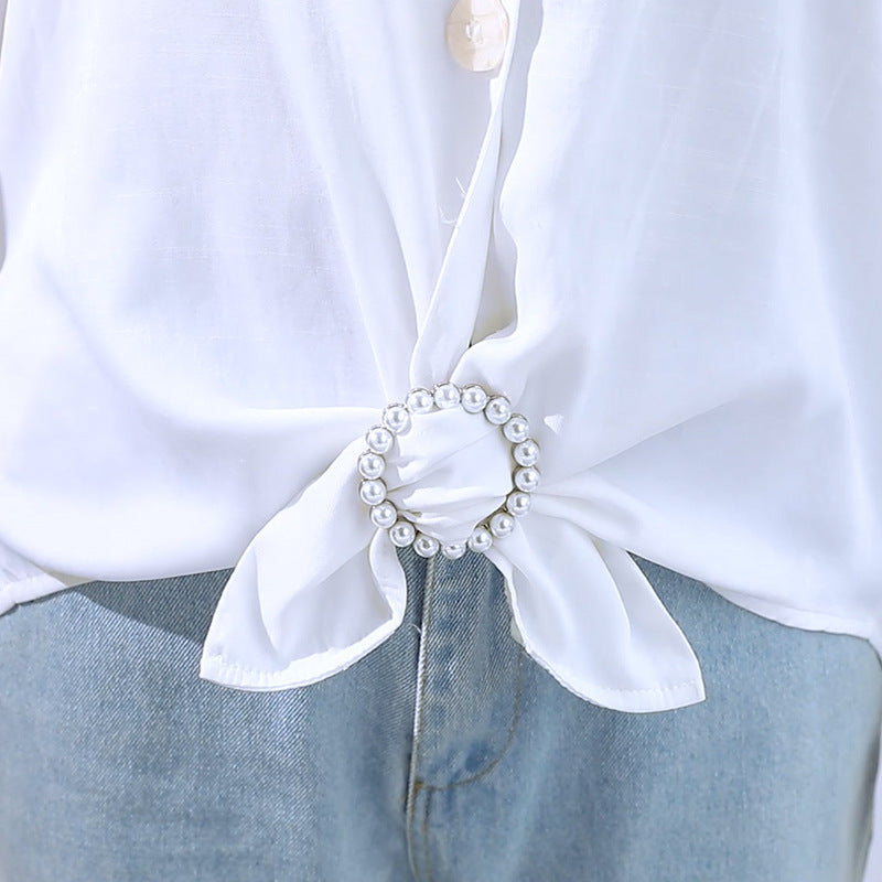 Kiyimlar va kurtkalar uchun 6 ta vintage alloy brooch pinlar to'plami, sun'iy marjonlar bilan