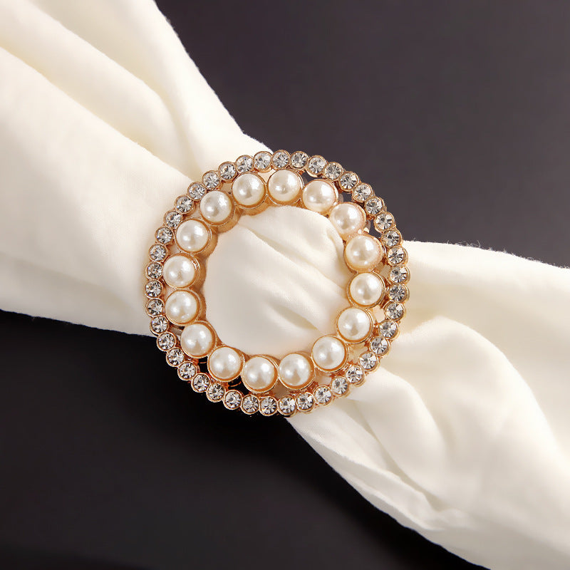 Kiyimlar va kurtkalar uchun 6 ta vintage alloy brooch pinlar to'plami, sun'iy marjonlar bilan