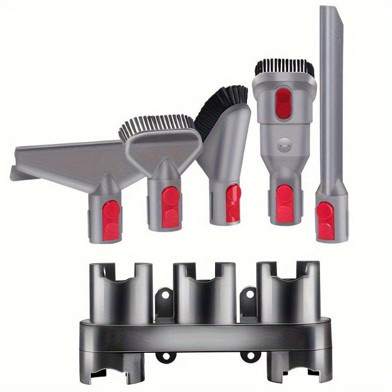 6-Pack Vacuum Attachment Kit with Docking Station and Floor Brush for Cordless Vacuums