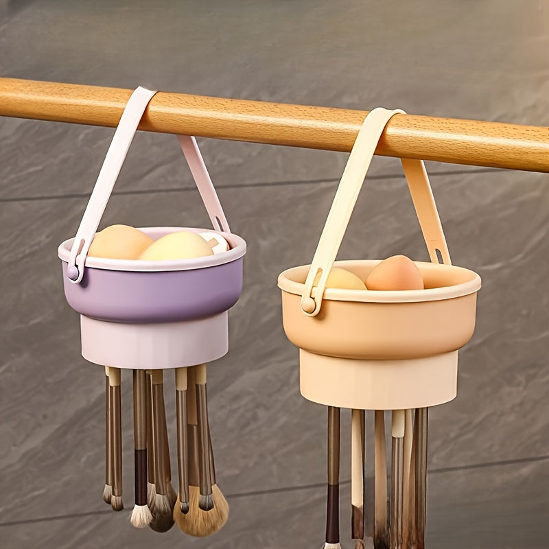 Silikon Makiyaj Qalam Tozalagichi – Kosmetik Qalamlarni Tozalash uchun Qo'lga Olingan Asbob, Tez Quriydigan Uskuna va Gubka Mat, Gigiyenani Rivojlantiradi, Yashash Xonasi yoki Hammomda Foydalanish uchun Ideal (1 dona)