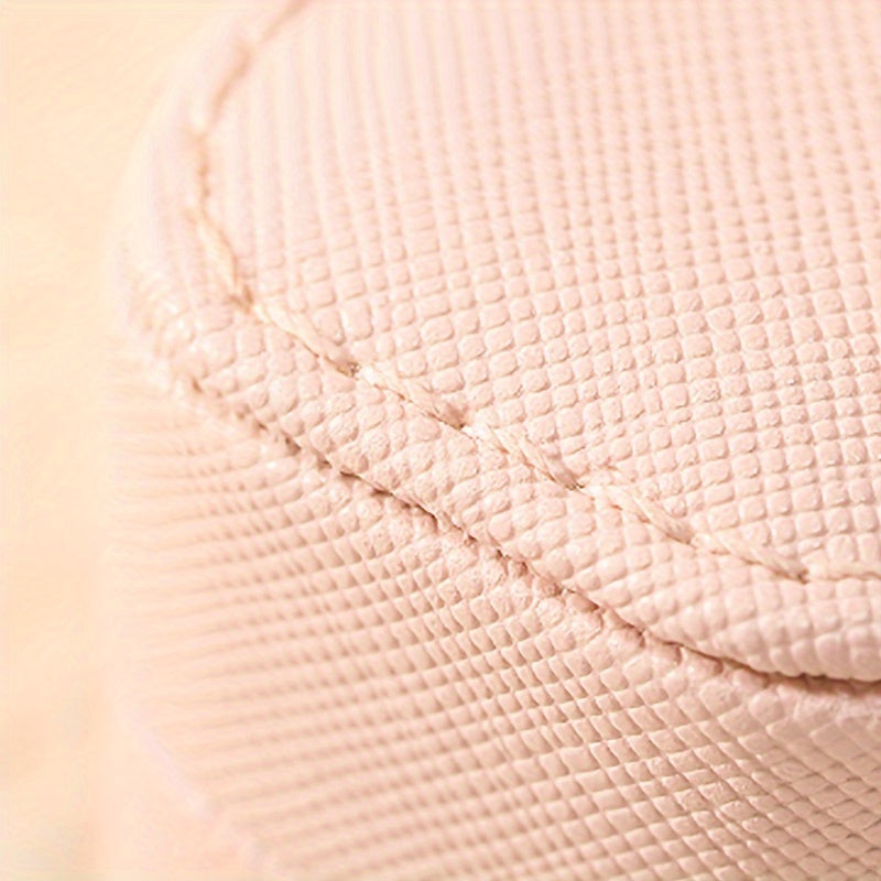 Faux Leather Jewelry Organizer Case for Earrings Rings and Accessories Compact Storage Box