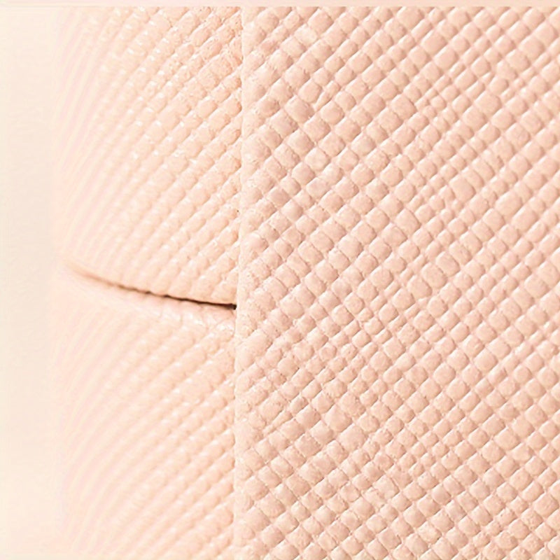 Faux Leather Jewelry Organizer Case for Earrings Rings and Accessories Compact Storage Box