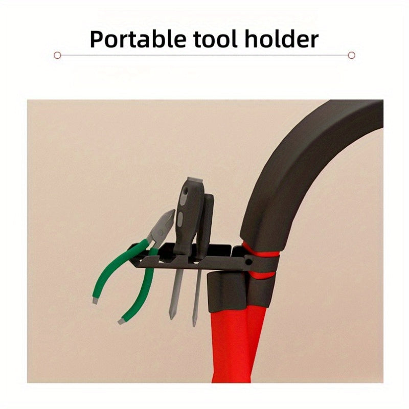 Folding Step Stool with 2-6 Tiers Non-Slip Pedals Waterproof Steel Red Home Kitchen Office