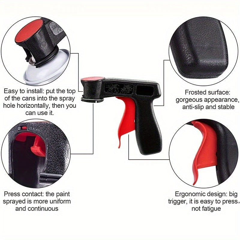 Универсальный держатель для аэрозольных баллонов с триггером, многоразовая насадка для краскопульта