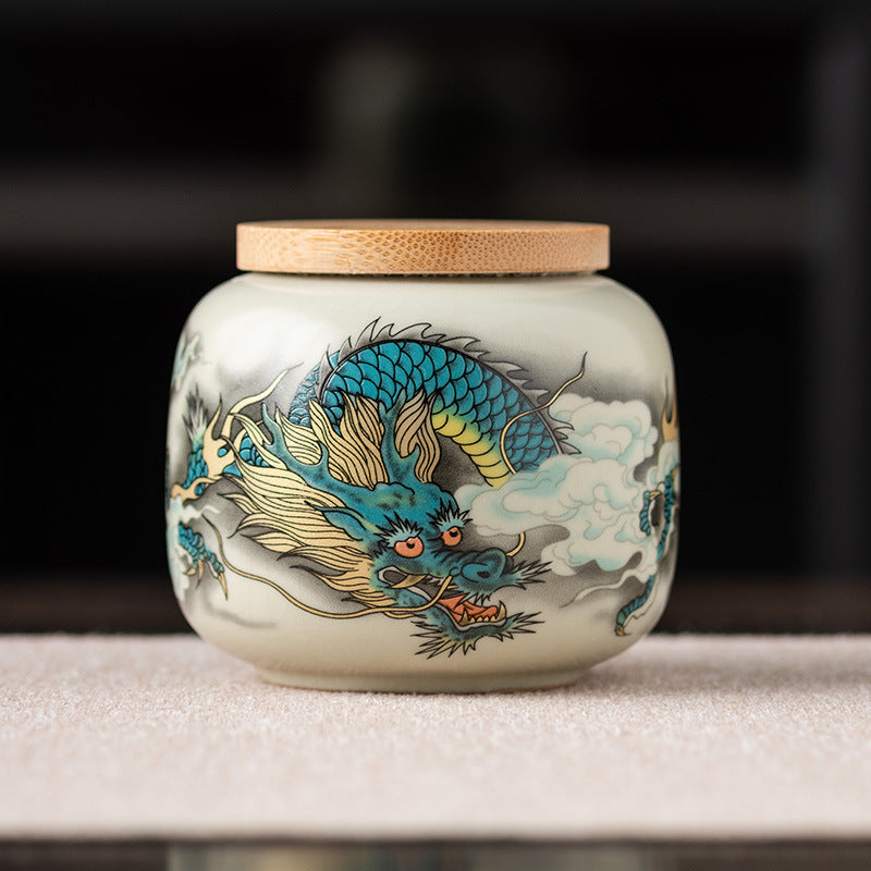 Ceramic Tea Storage Container for Loose Leaf Tea and Coffee Beans Kitchen Organizer