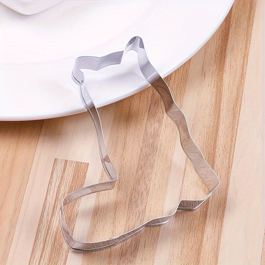 Set of 5 Cat and Kitten Cookie Cutters, Metal Baking Molds for Creative Baking