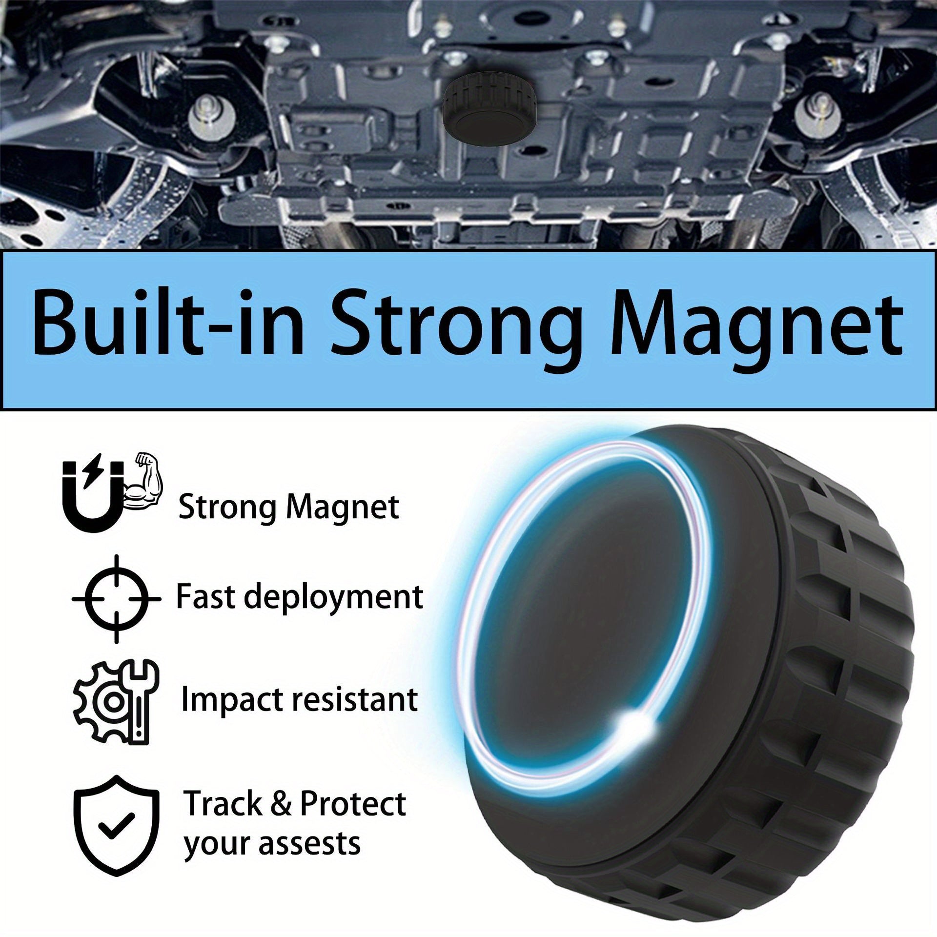 Magnetic Shockproof TPU AirTag Case for Keychains and Bags