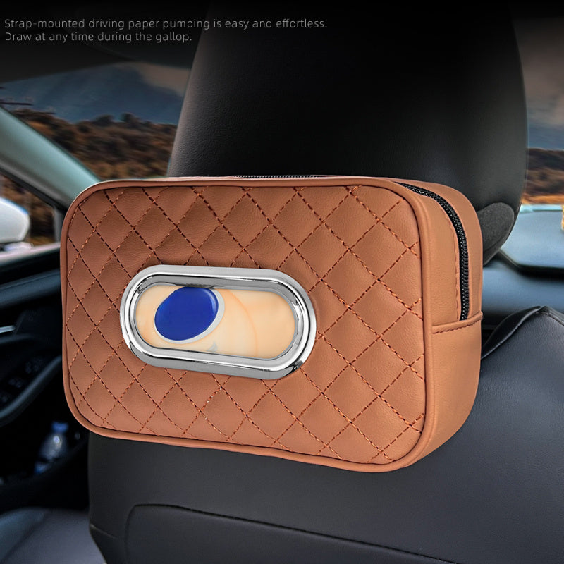 Avtomobil quyosh nuri visorining qog'oz qutisi tutqichli osma salfetka saqlash tashkilotchisi