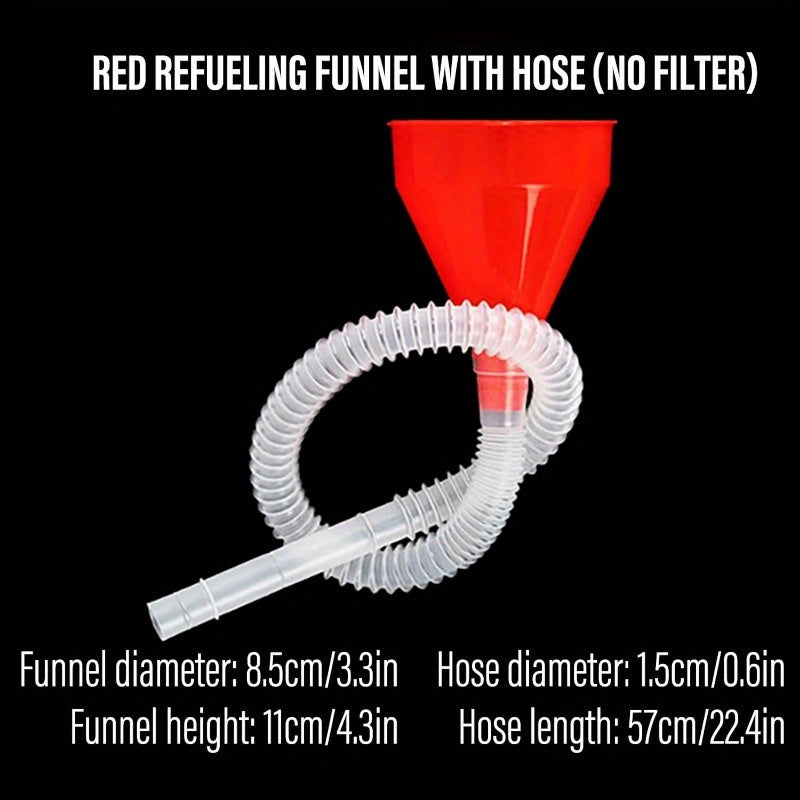 8-Pack Oil Funnel Set with Flexible Right Angle for Gasoline and Oil