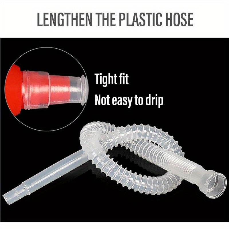 8-Pack Oil Funnel Set with Flexible Right Angle for Gasoline and Oil