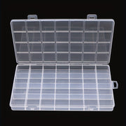 Plastic Storage Organizer with 28 Compartments Transparent Display for Jewelry Crafting and Home Organization