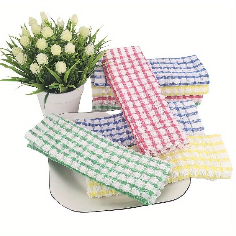 Set of 5 Cotton Kitchen Towels Reusable Dish Cloths Absorbent Hand Wash Only