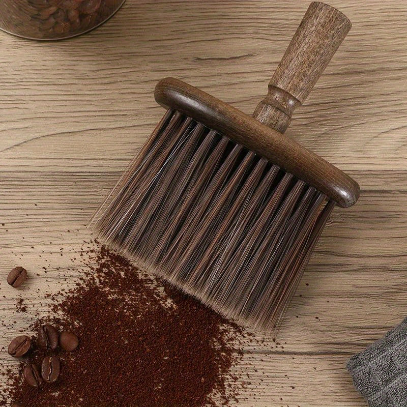 Coffee Bar Accessories Cleaning Brush Grinder Wooden Kitchen Tools