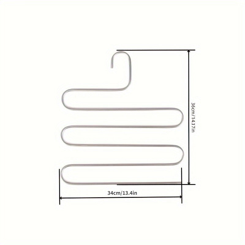 Organizador de armario que ahorra espacio con múltiples niveles y colgador de pantalones, estante de almacenamiento para armario
