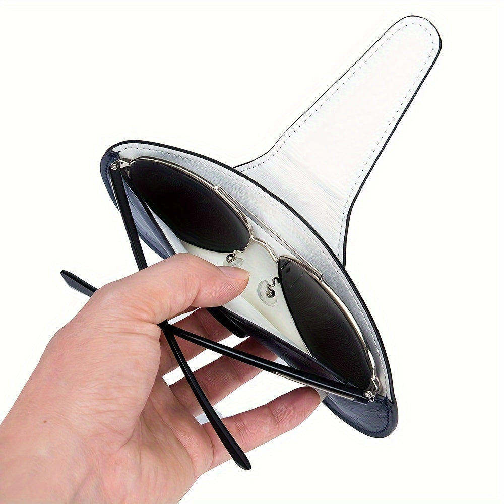 Vintage haqiqiy charmali ko'zoynak qutisi: Erkaklar va ayollar uchun yengil olib yurish sumkasi - O'qish ko'zoynaklari uchun zamonaviy uslub