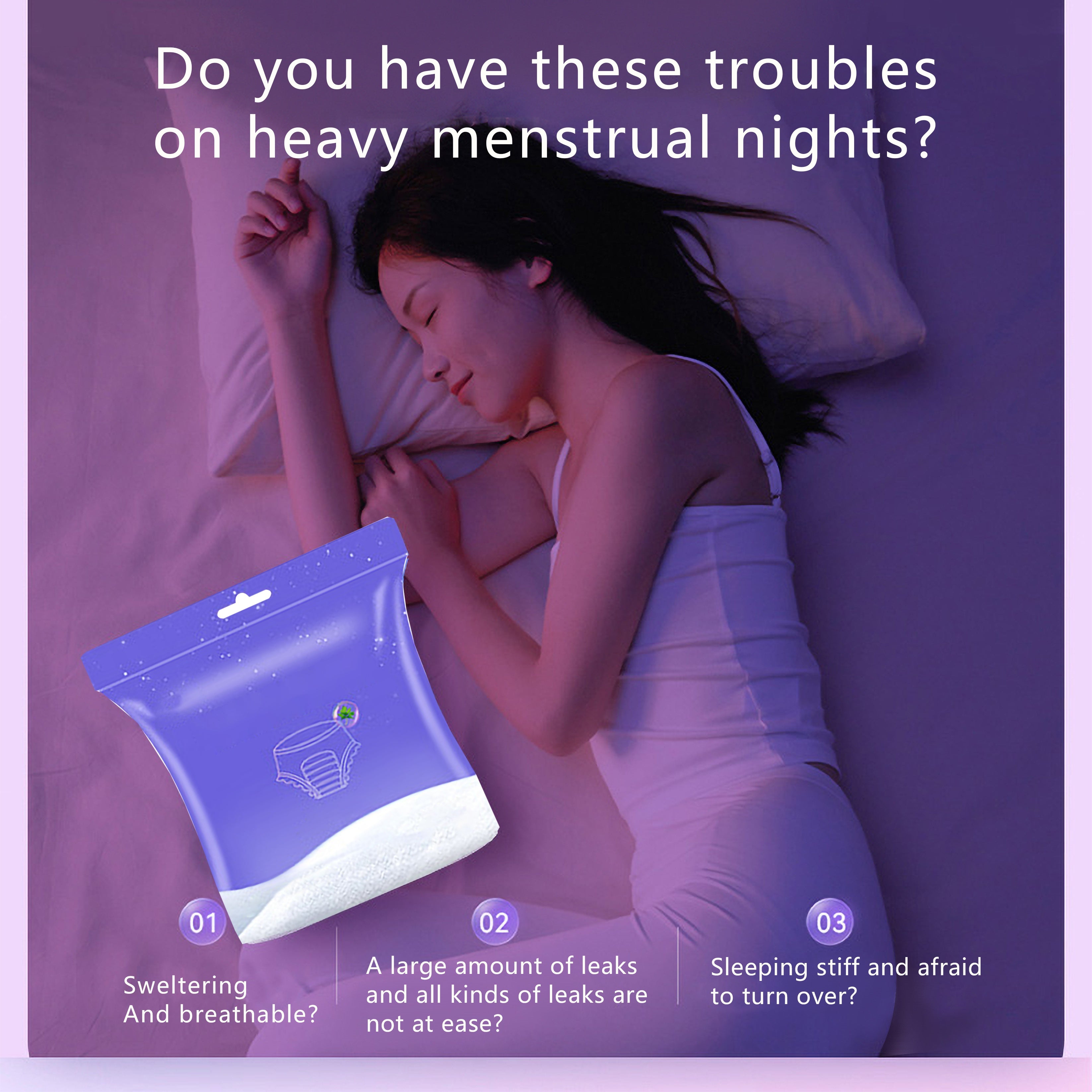 Voyaga yetganlar uchun bir martalik ichki kiyimlar to'plami nafas oladigan paxta postpartum menstrual oqishni oldini oluvchi