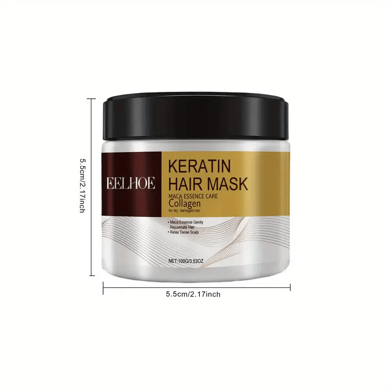 2-Pack Hydrating Keratin Hair Mask for Normal Hair with Argan Coconut Oil