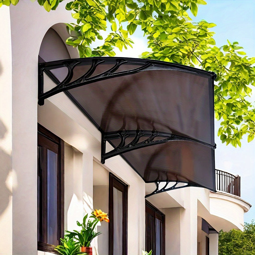 Outdoor Patio Awning 76.2cm x 101.6cm Brown Durable Easy Install Garden Deck