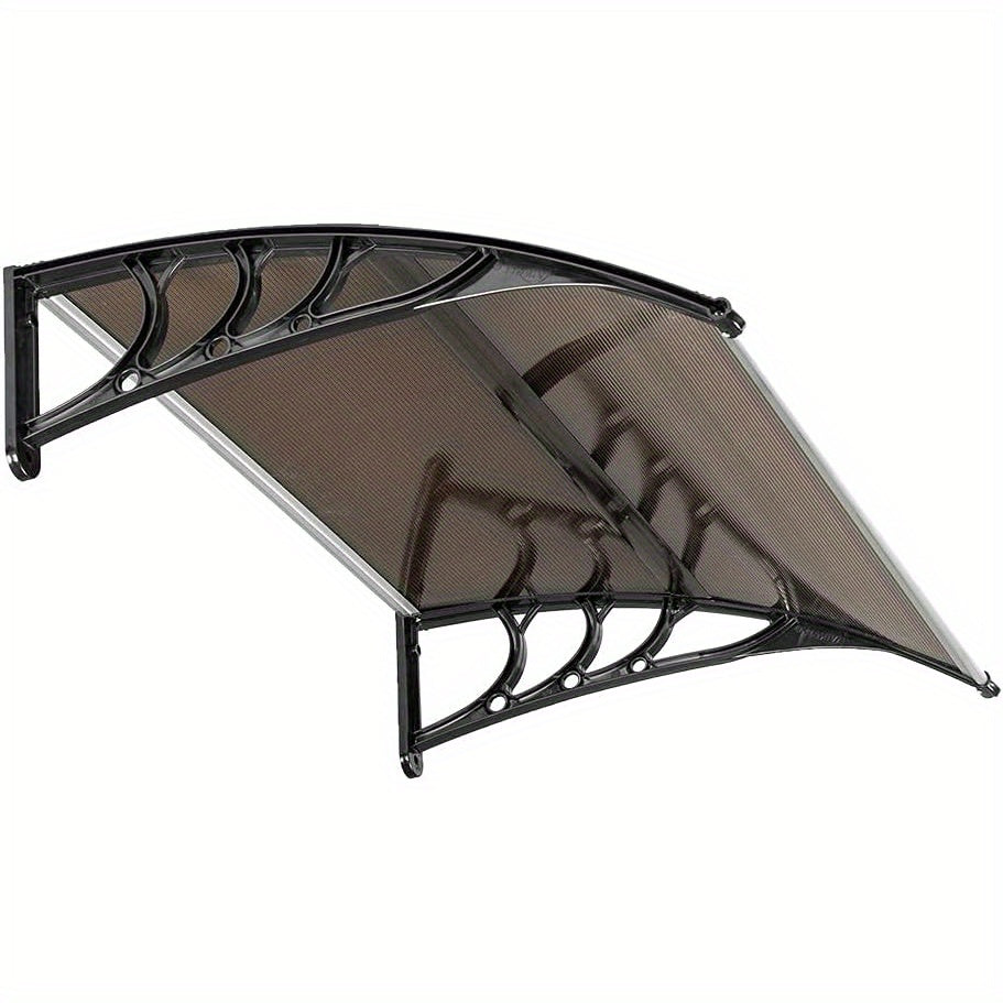 Outdoor Patio Awning 76.2cm x 101.6cm Brown Durable Easy Install Garden Deck