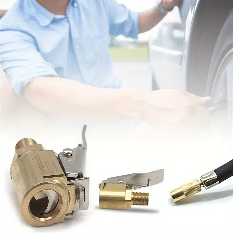 Car Inflator Connector with Quick Inflator Head and Push Nozzle