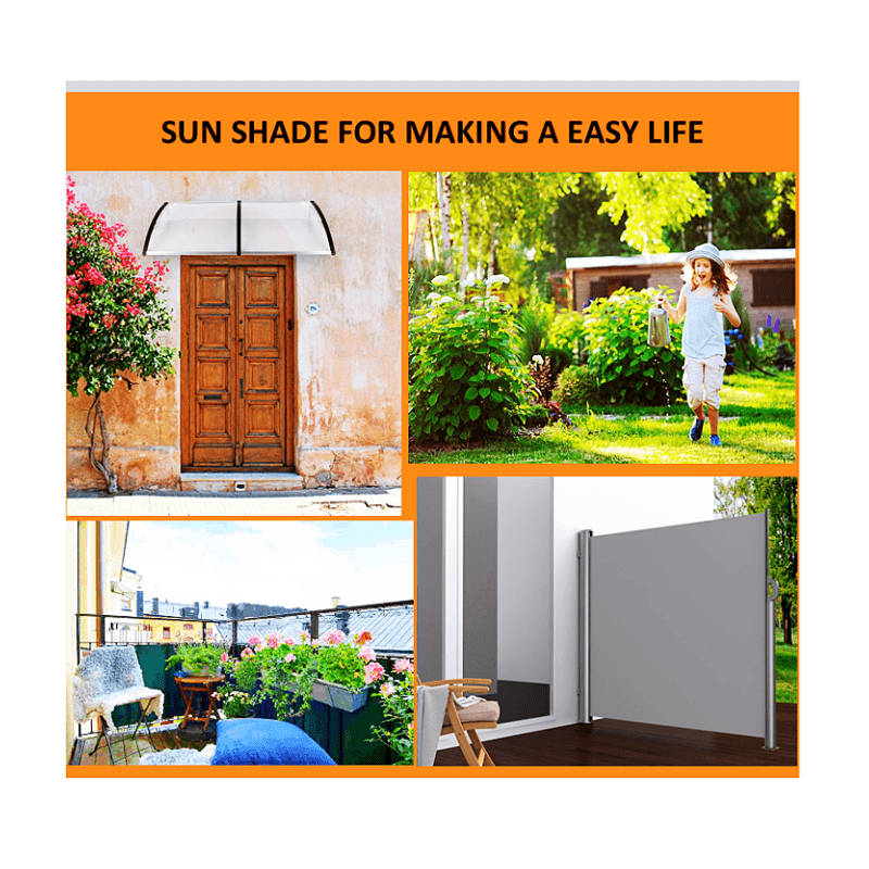 Qorong'i tashqi quyosh nurlari uchun soyabon 76cm x 102cm suv o'tkazmaydigan UV himoyasi bilan bog' hovli uchun