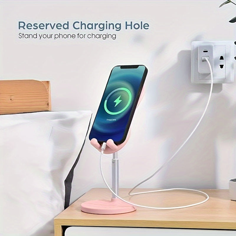 Adjustable PVC Rabbit Phone Stand with Stable Grip and Portable Design