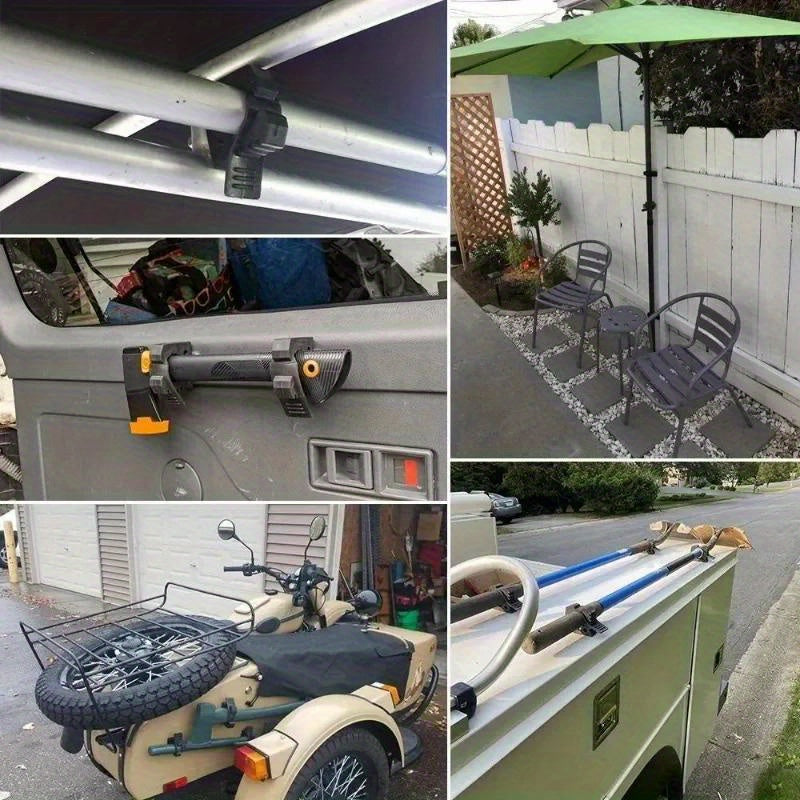 2 Pack Synthetic Rubber Clamps for Offroad Vehicles ATV UTV Truck Accessories