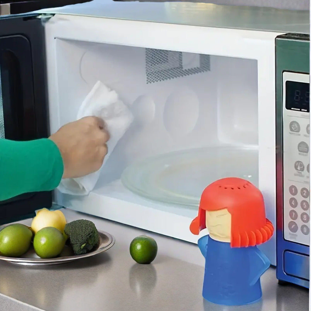Limpiador de microondas, desodorante de vapor, plástico, sin batería, herramienta de limpieza para electrodomésticos de cocina