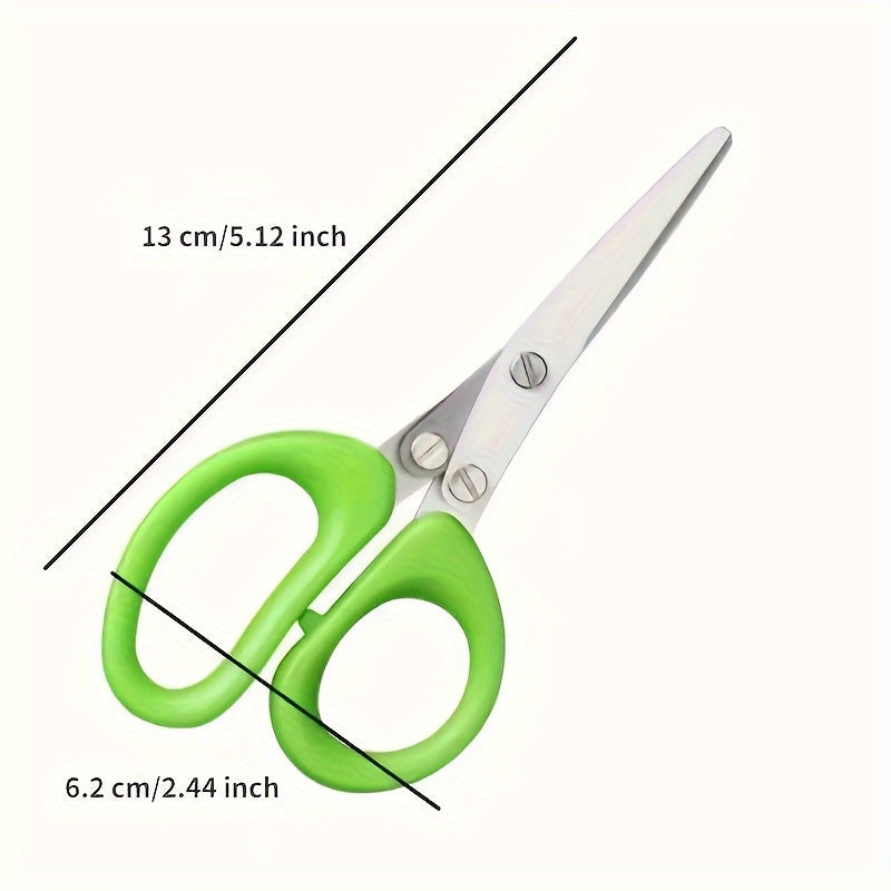 Stainless Steel Kitchen Scissors with Protective Cover for Shredding Herbs and Onions