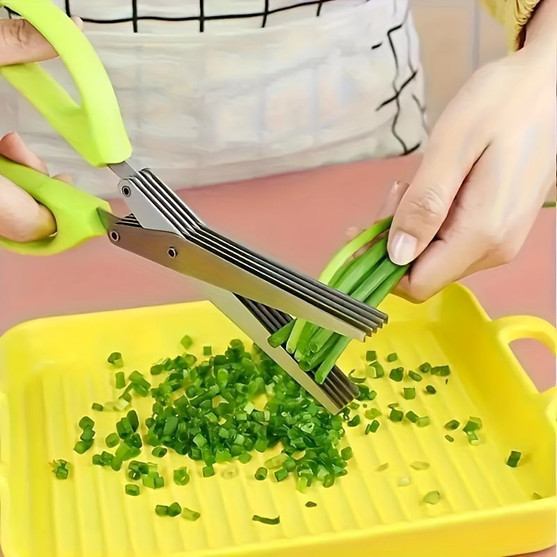 Multi-Layer Stainless Steel Kitchen Shears for Herbs and Green Onions