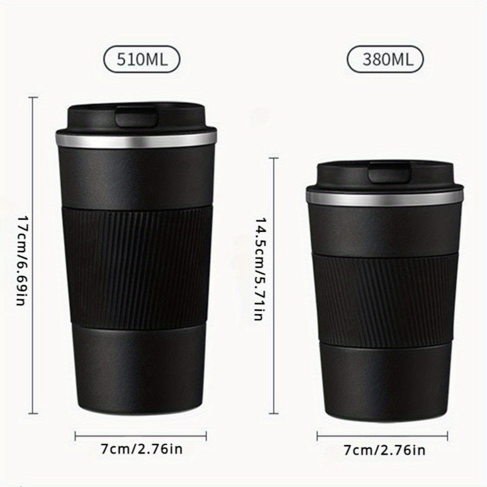 Stainless Steel Travel Mug Double Walled Insulated Leak-Proof 380ml