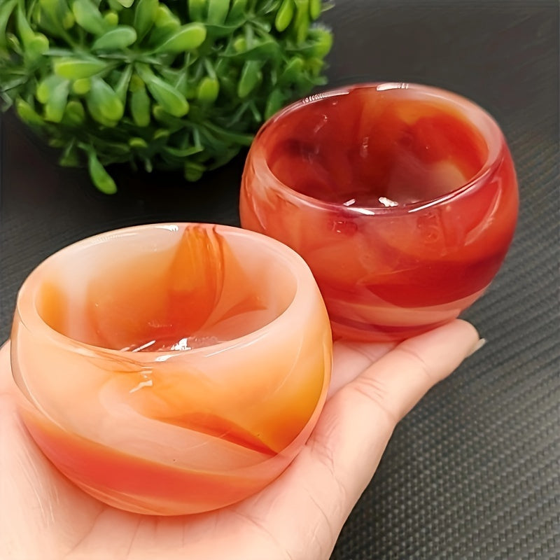 Crystal Crystal Bowl Set with Cup and Mineral Specimen for Home Decor and Holiday Gift