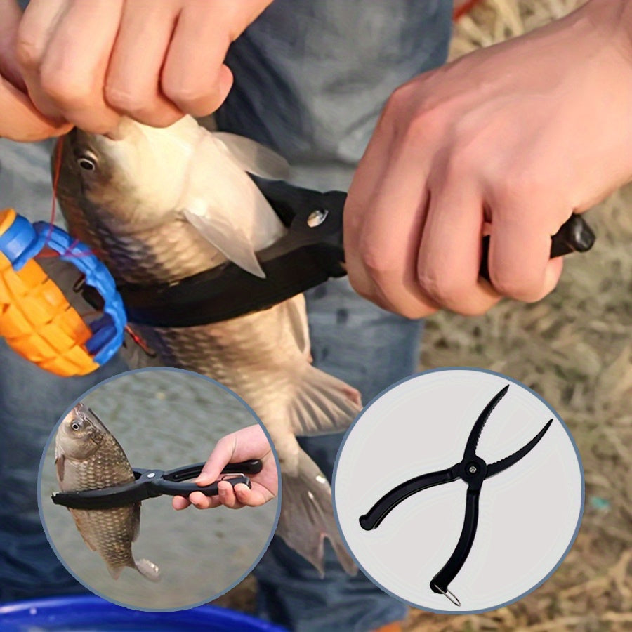 Alicates robustos para control de peces con un agarre seguro - herramienta esencial para pescadores y entusiastas, también útil en la cocina.