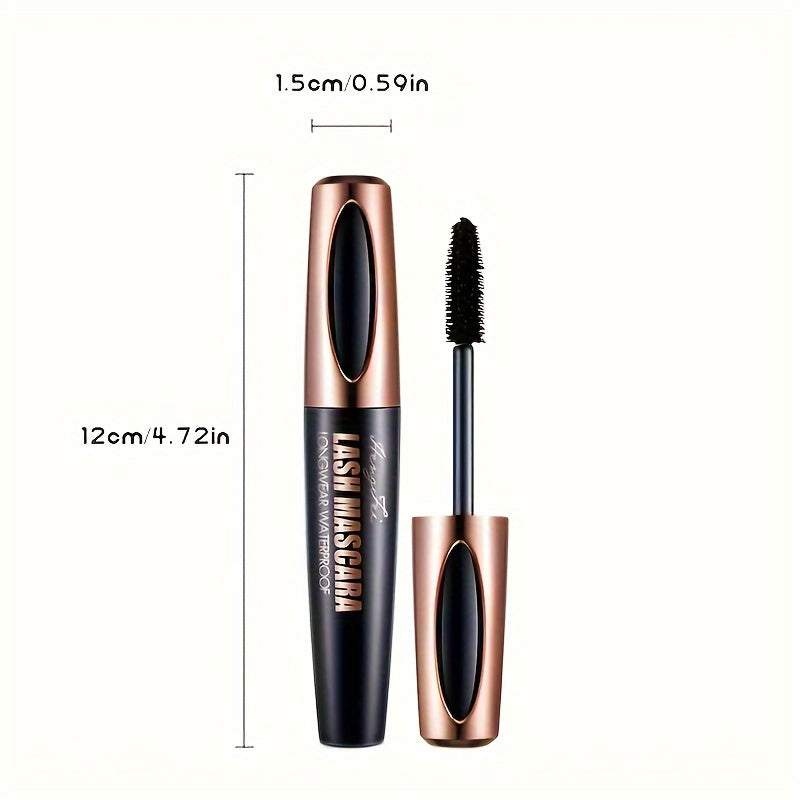Waterproof Fiber Lash Mascara for Women Long-Lasting Voluminous Black Lashes