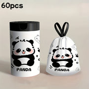 30 dona Panda printli bir martalik axlat qoplari - oshxonalar, hammomlar, talabalar yotoqxonalari, yashash xonalari va ofislar uchun yuqori sifatli va mustahkam tozalash uchun