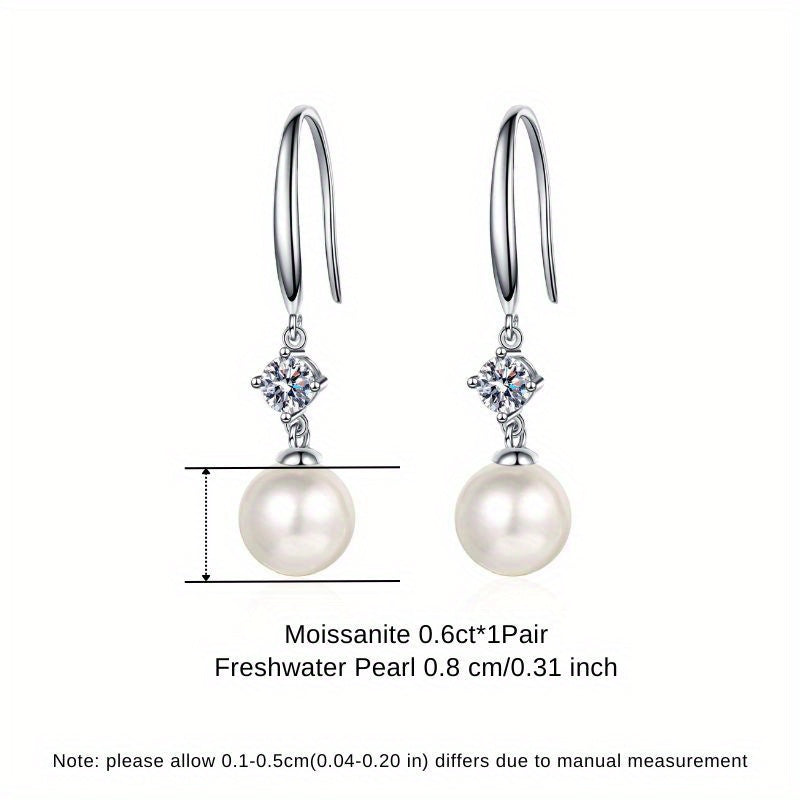 Moissanite tutqichlari - 1.2g, 0.6ct, 2 dona to'plam. U uchun bayram, tug'ilgan kun, yubiley yoki Rojdestvo sovg'alari uchun mukammal.