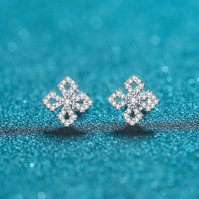 Women’s Moissanite Earrings Set 2 Pieces 0.31 Carat Total Weight