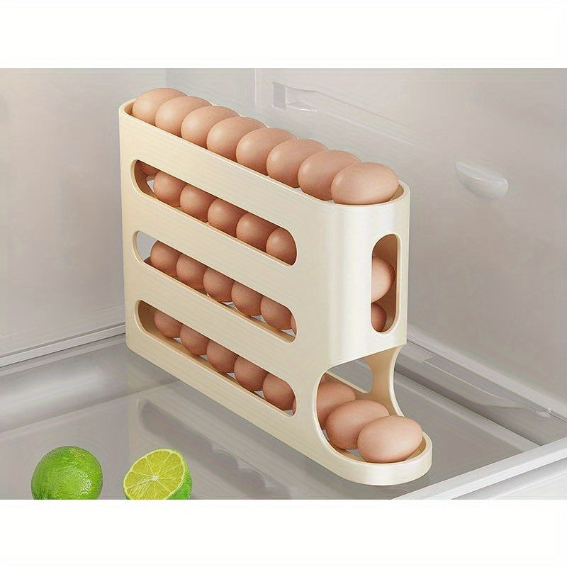 Stackable Plastic Egg Holder for Refrigerator Large Capacity BPA-Free No Batteries