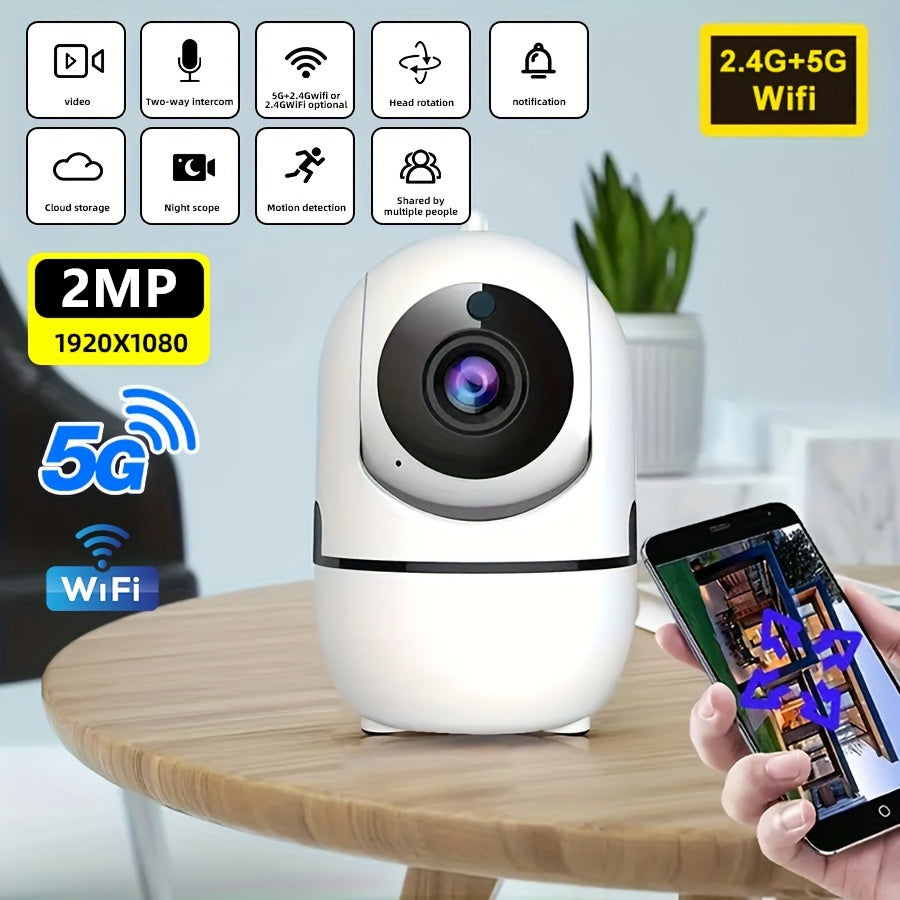 2MP 1080P Outdoor Indoor Security Camera with Wireless WiFi PTZ Auto Tracking Night Vision