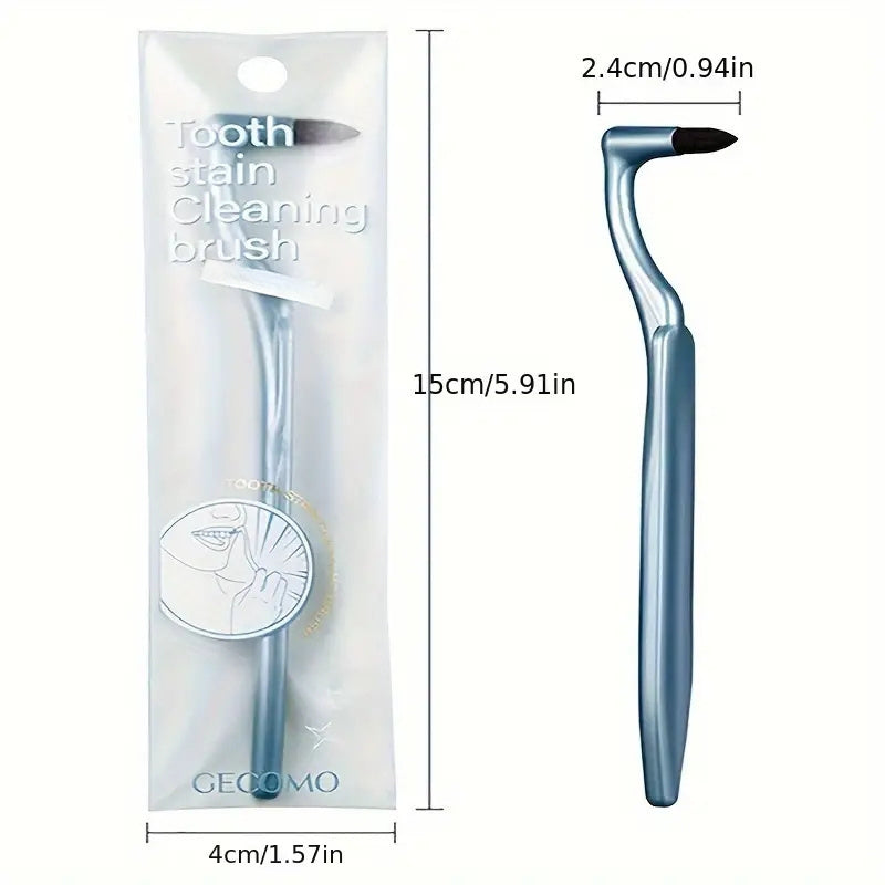 Manual Tooth Stain Removal Brush for Adults with Ergonomic L-Shaped Head