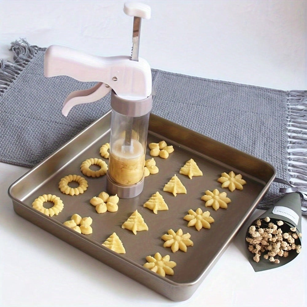 Set of 20 Cake Decorating Guns with Stainless Steel Tips for Cookies and Pastries